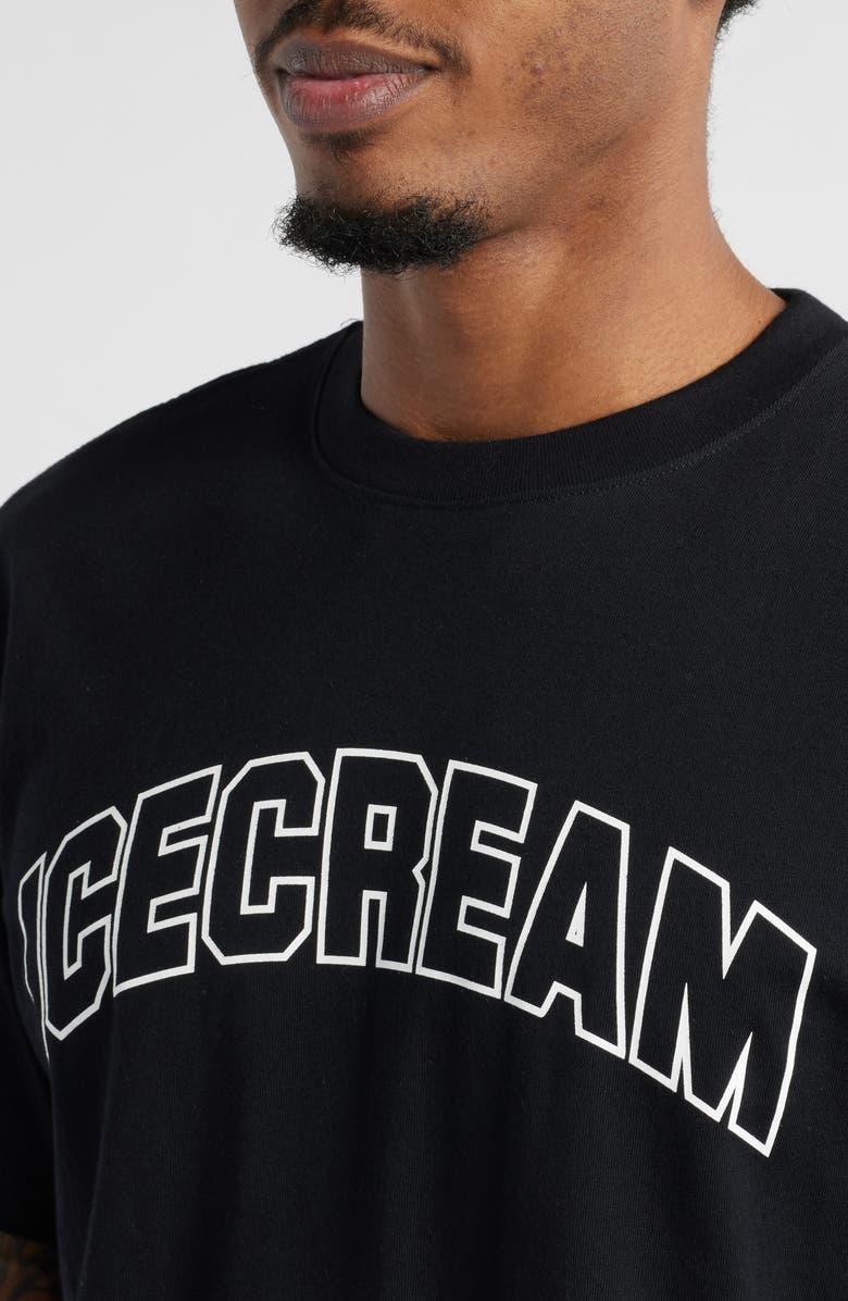 ICECREAM Outline Graphic T-Shirt, Alternate, color, Black