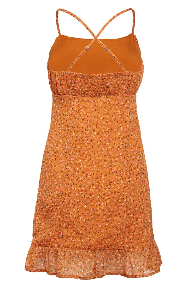 Leith Print Strappy Chiffon Minidress, Alternate, color,