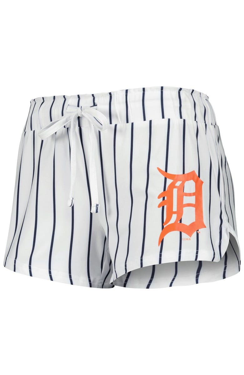 CONCEPTS SPORT Women's Concepts Sport White Detroit Tigers Reel Pinstripe Tank Top & Shorts Sleep Set, Alternate, color, White