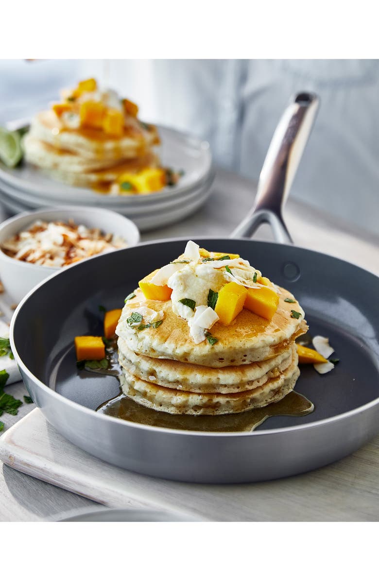 GreenPan GP5 Set of 2 Stainless Steel Nonstick Frying Pans, Alternate, color, Stainless Steel