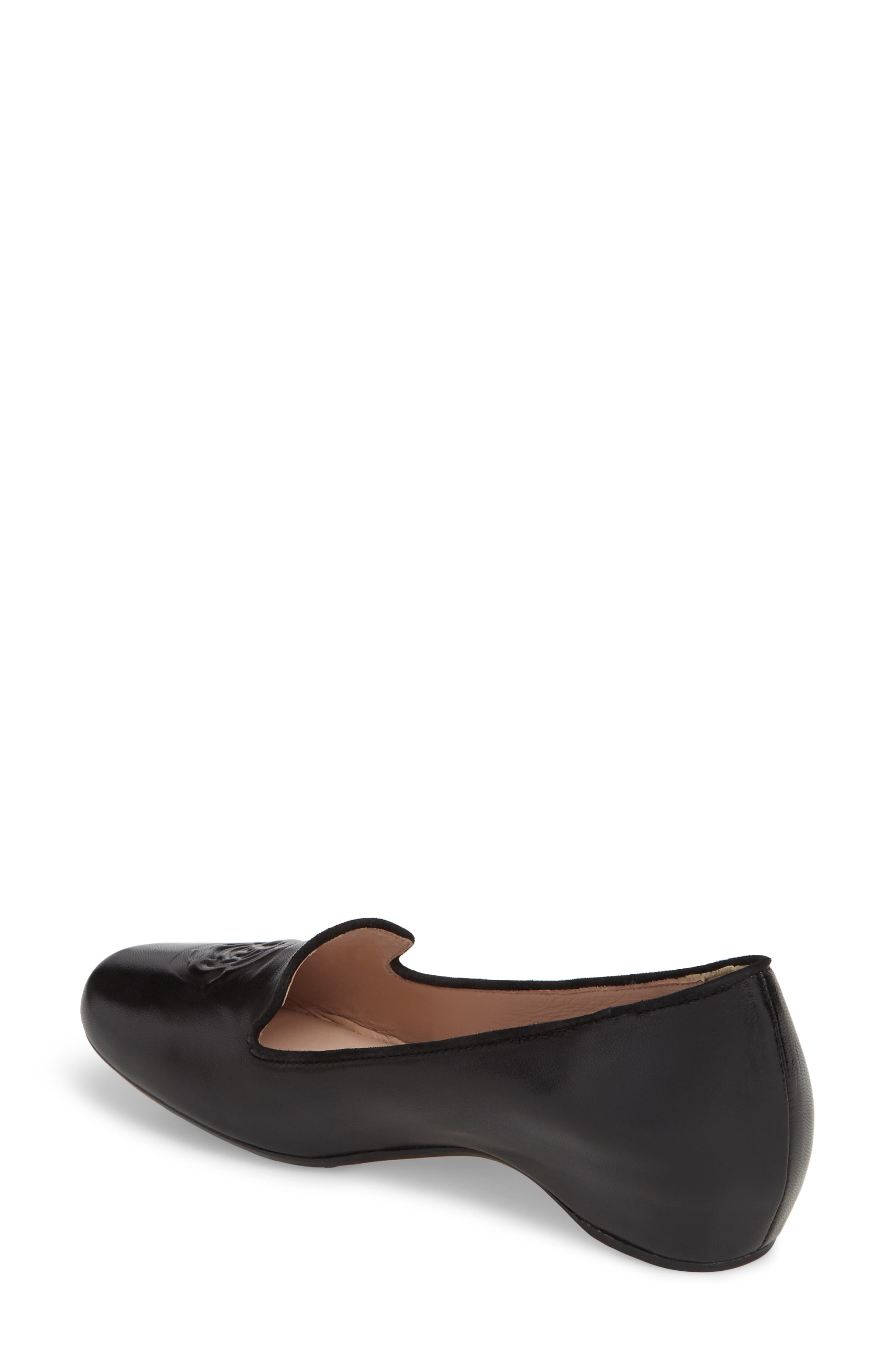 Taryn Rose Belissa Loafer, Alternate, color, BLACK LEATHER