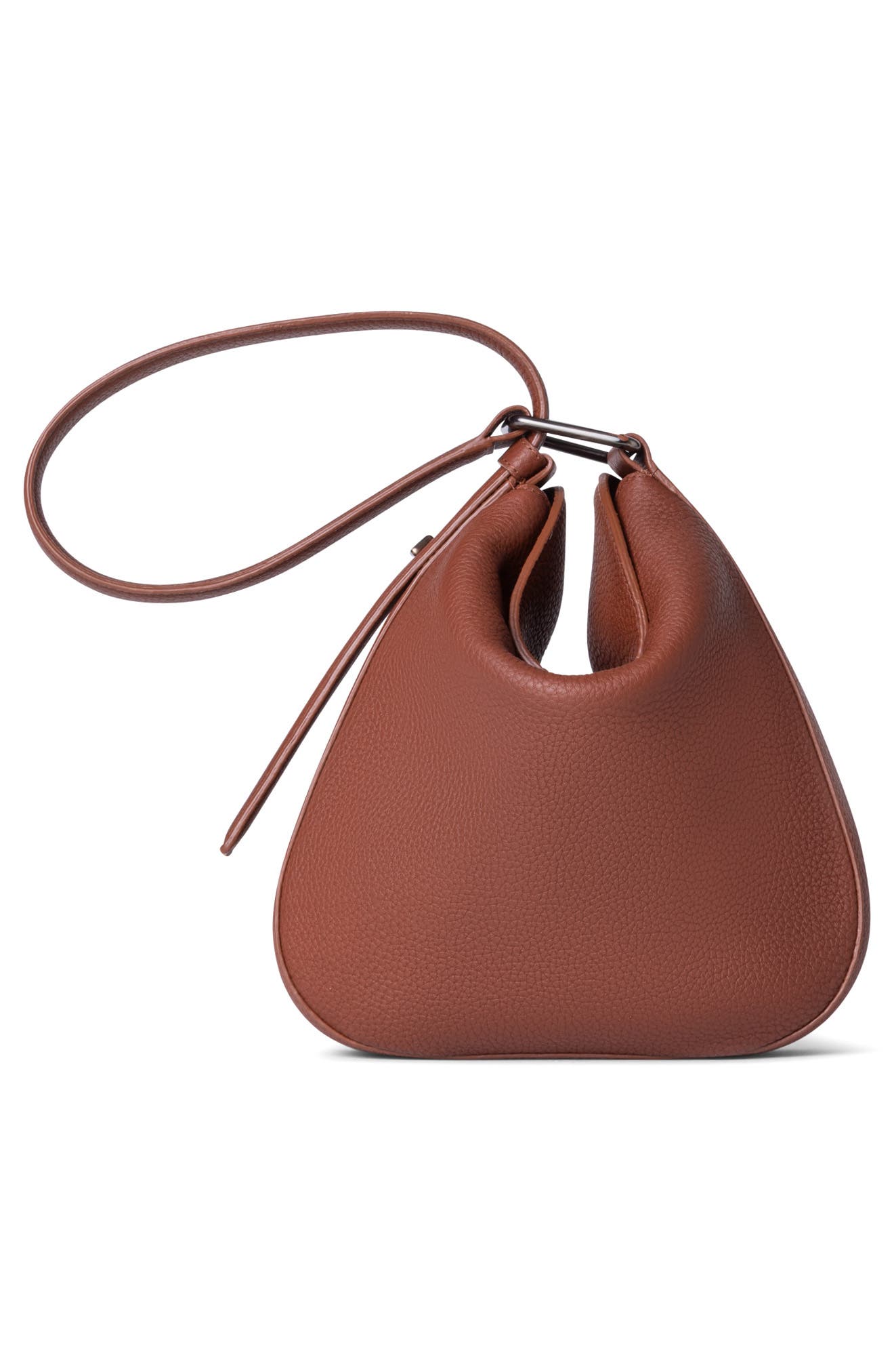 Akris Little Anna Leather Hobo Bag, Alternate, color, 044 Caramel