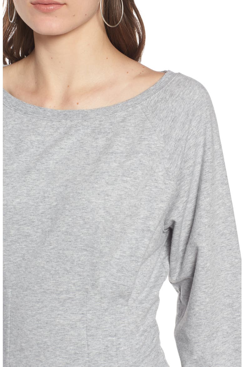 Cinched Waist Sweatshirt, Alternate, color, GREY HEATHER