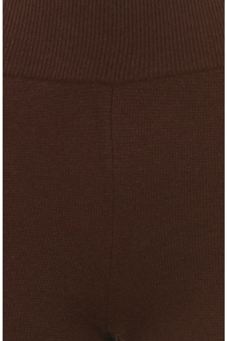 Nereida Rib Flare Pants, Alternate, color, CHOCOLATE BROWN