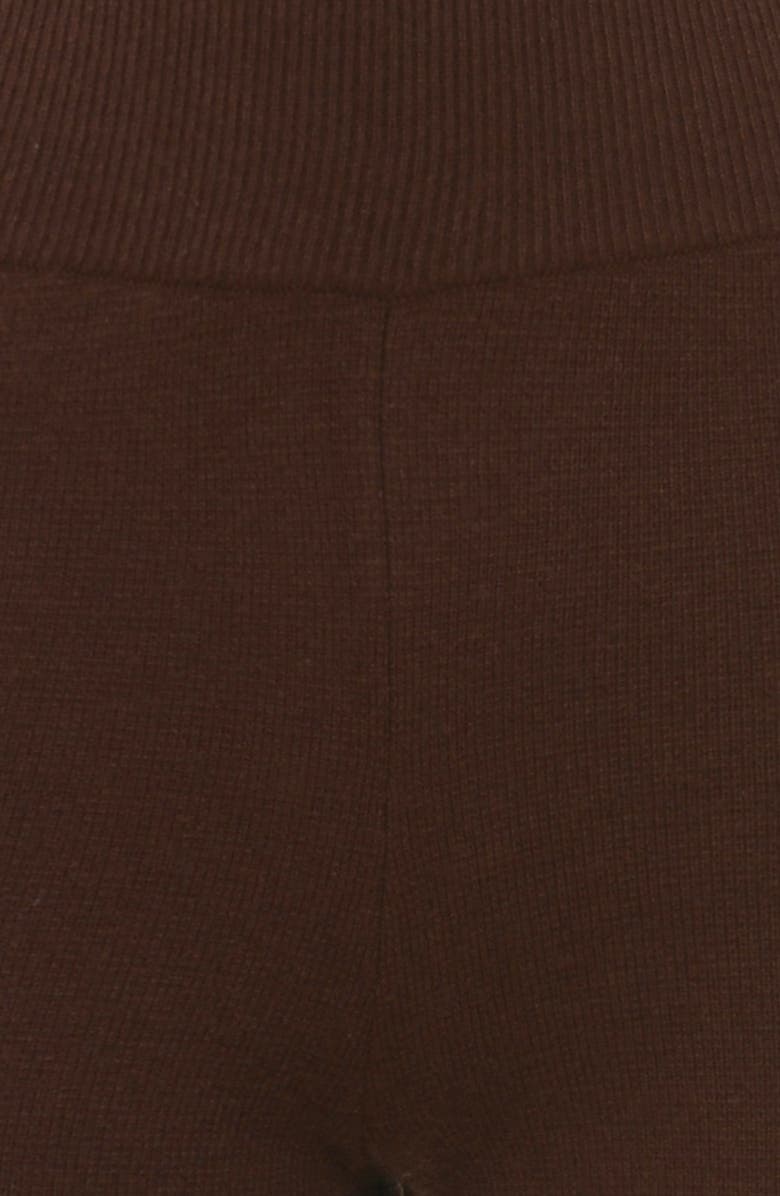 HOUSE OF CB Nereida Rib Flare Pants, Alternate, color, Chocolate Brown