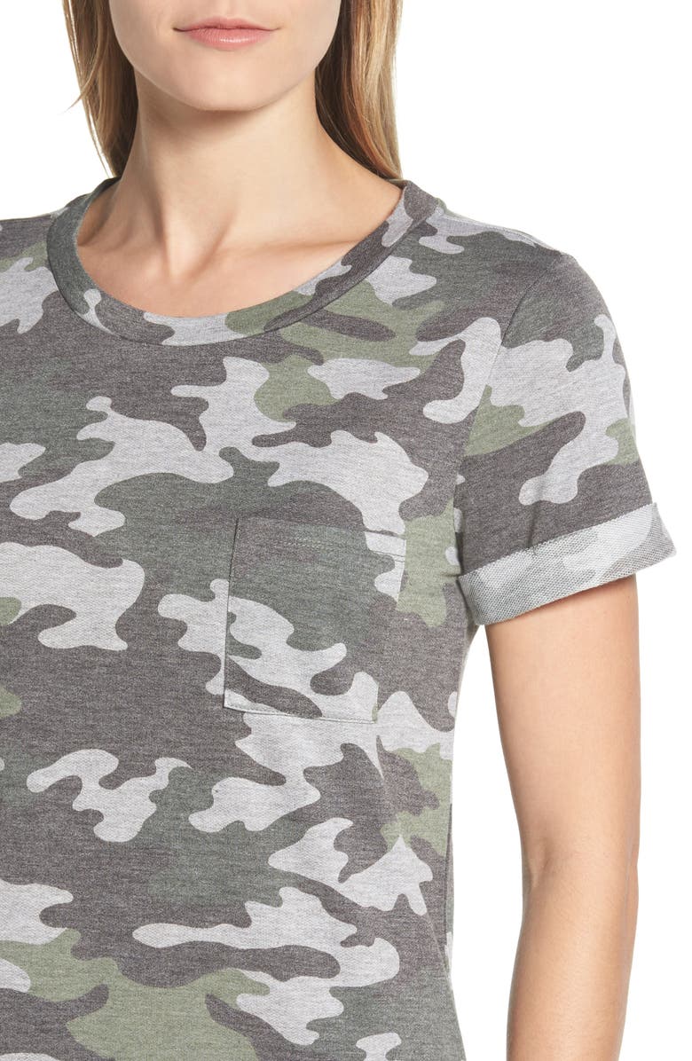 Caslon<sup>®</sup> Camo Knit Dress, Alternate, color, 