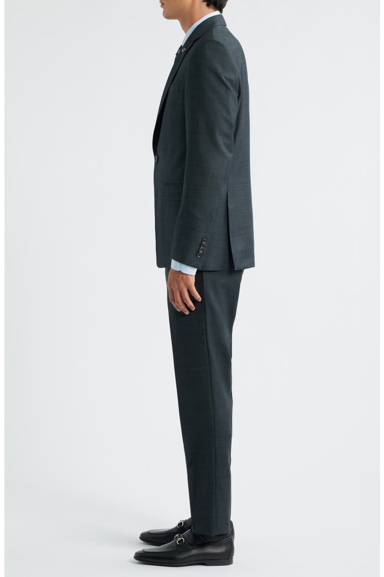 Esprit Dark Olive Mélange Wool Suit, Alternate, color, DARK OLIVE
