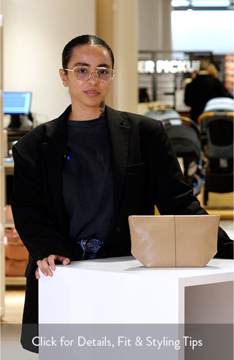 Hex Grained Leather East/West Pouch, sales video thumbnail