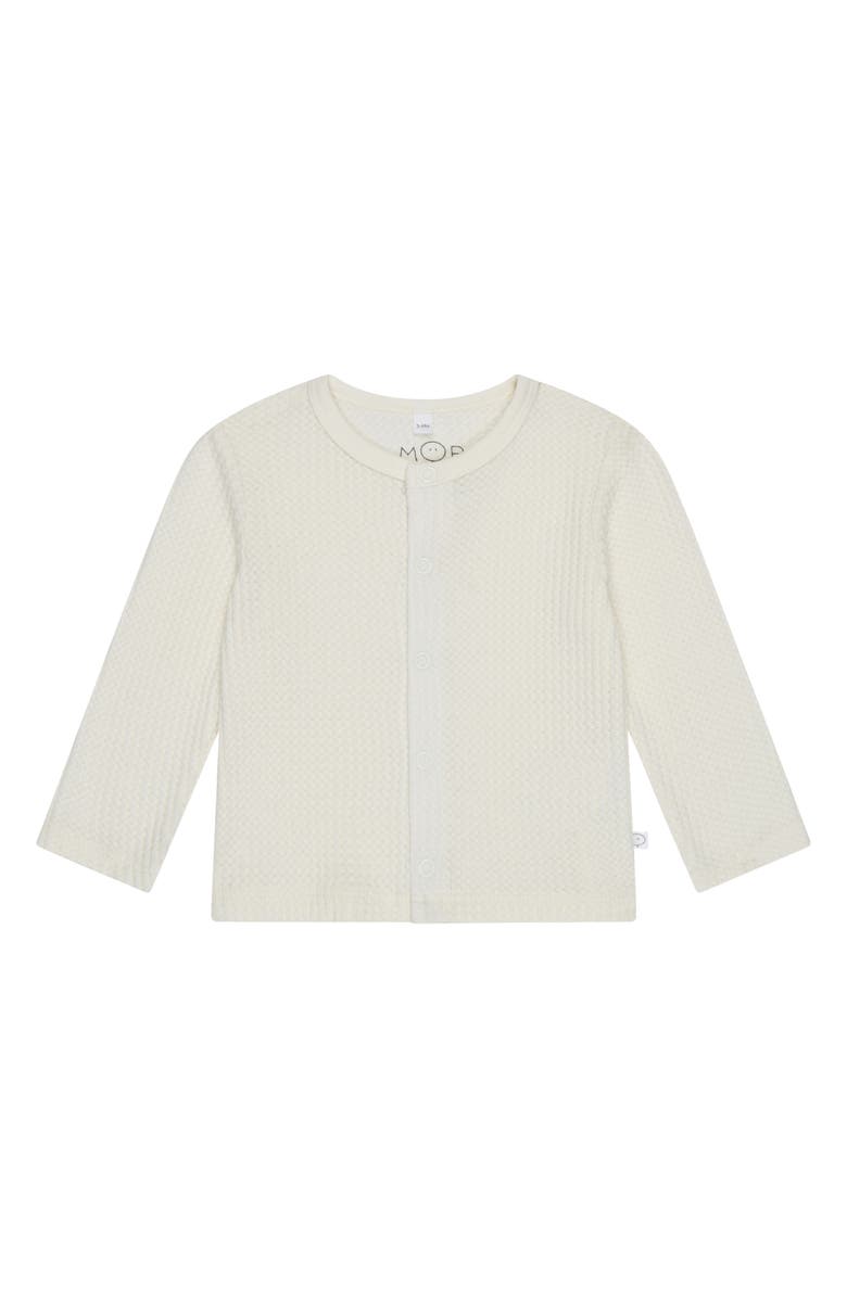 MORI Waffle Knit Snap-Up Top & Footed Leggings Set, Alternate, color, 