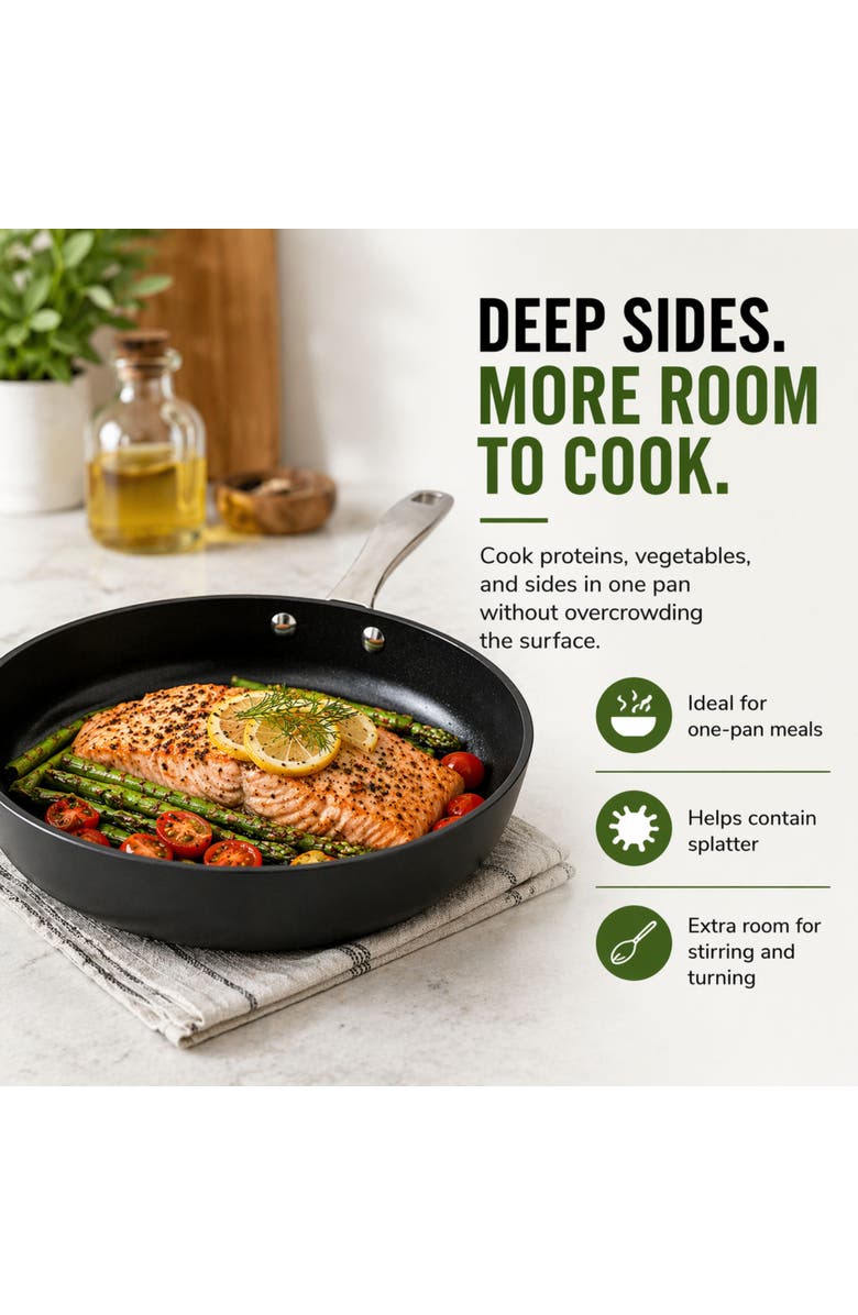 Alva Maestro Ceramic Nonstick Frying Pan, Alternate, color, Black 11 Inch