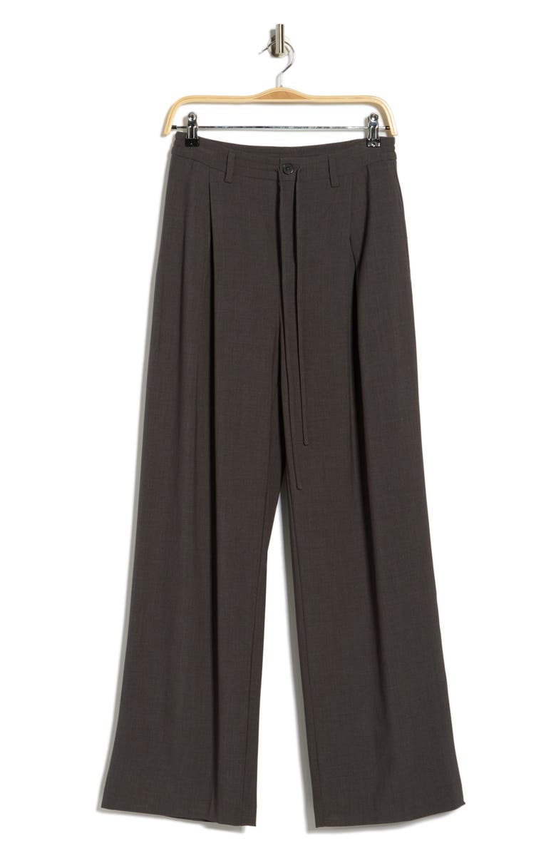 Ellen Tracy Pleated Front Wide Leg Pants, Alternate, color, Grey Mix