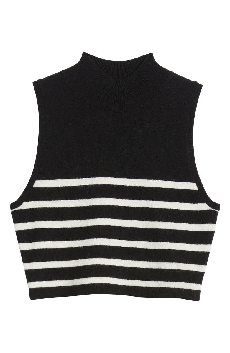 FRAME Cashmere Sleeveless Crop Sweater, Alternate, color, Black Multi