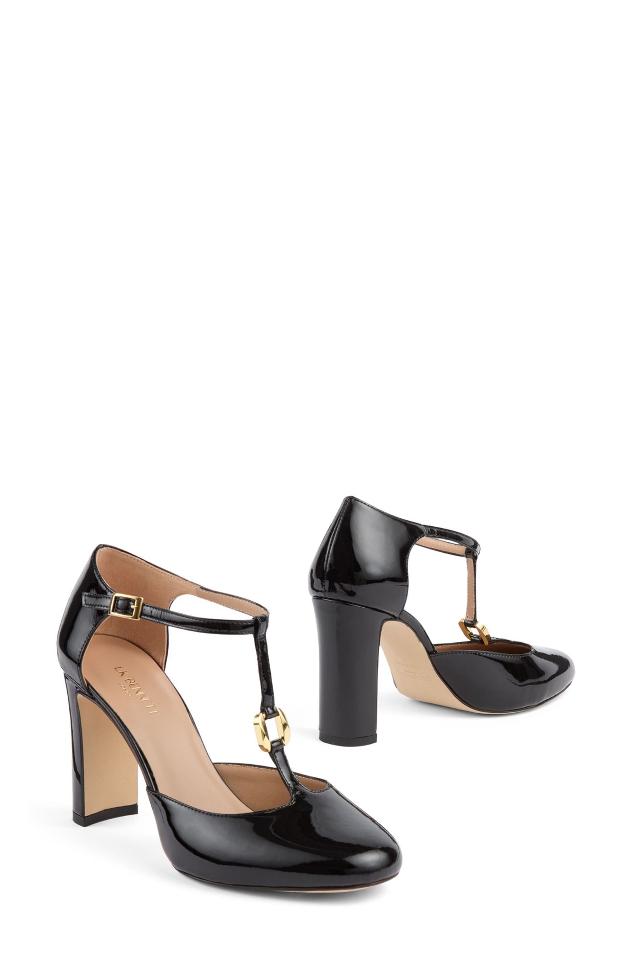 LK Bennett Almina T-Strap Pump, Alternate, color, Black