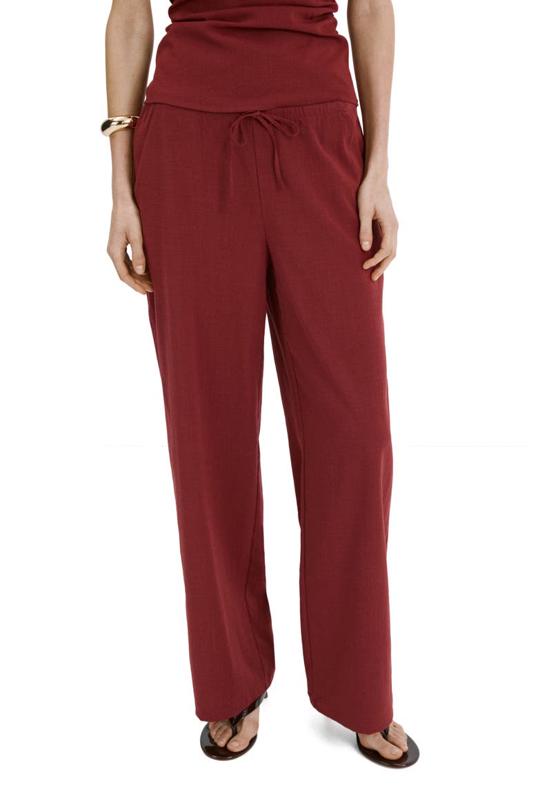 Drawstring Pants, Main, color, RED