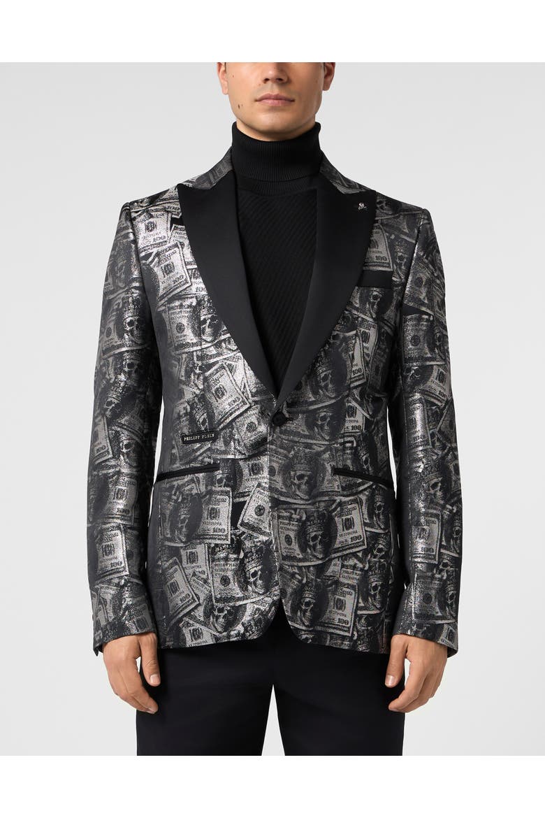 Blazer All-Over Plein Dollars Men, Main, color, black/silver