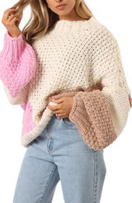 Petal & Pup Koda Colorblock Oversize Sweater