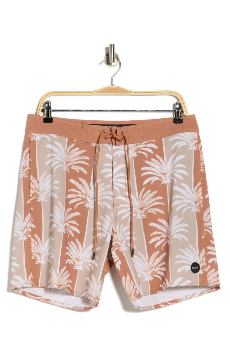 RVCA Down Right Swim Trunks, Alternate, color, Burnt Sienna