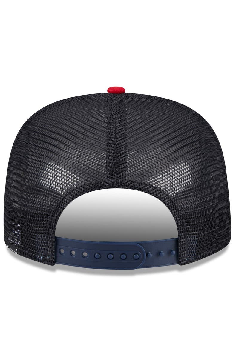 New Era Men's New Era White/Red Boston Red Sox Team Foam Front A-Frame Trucker 9FIFTY Snapback Hat, Alternate, color, White