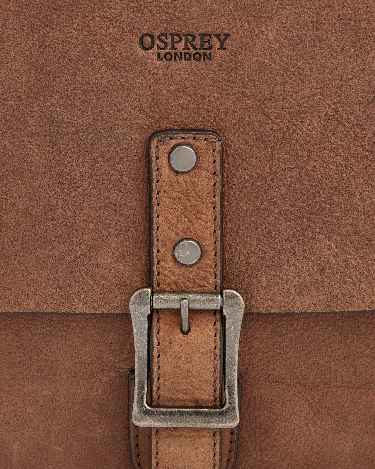 The Clayton Leather Messenger Bag, Alternate, color, Chocolate