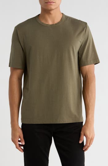 14th & Union Slub Cotton Crewneck T-shirt In Green