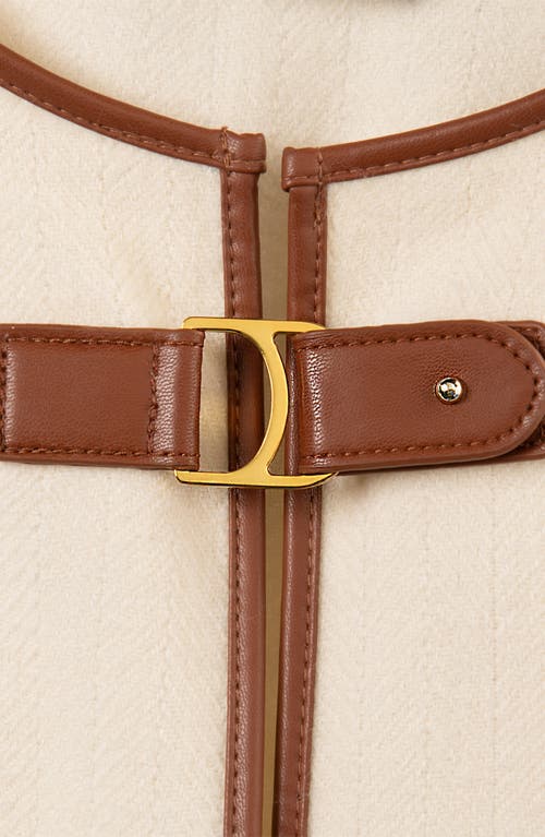 Lauren Ralplh Lauren Ruana With Equestrian Buckle In Neutral
