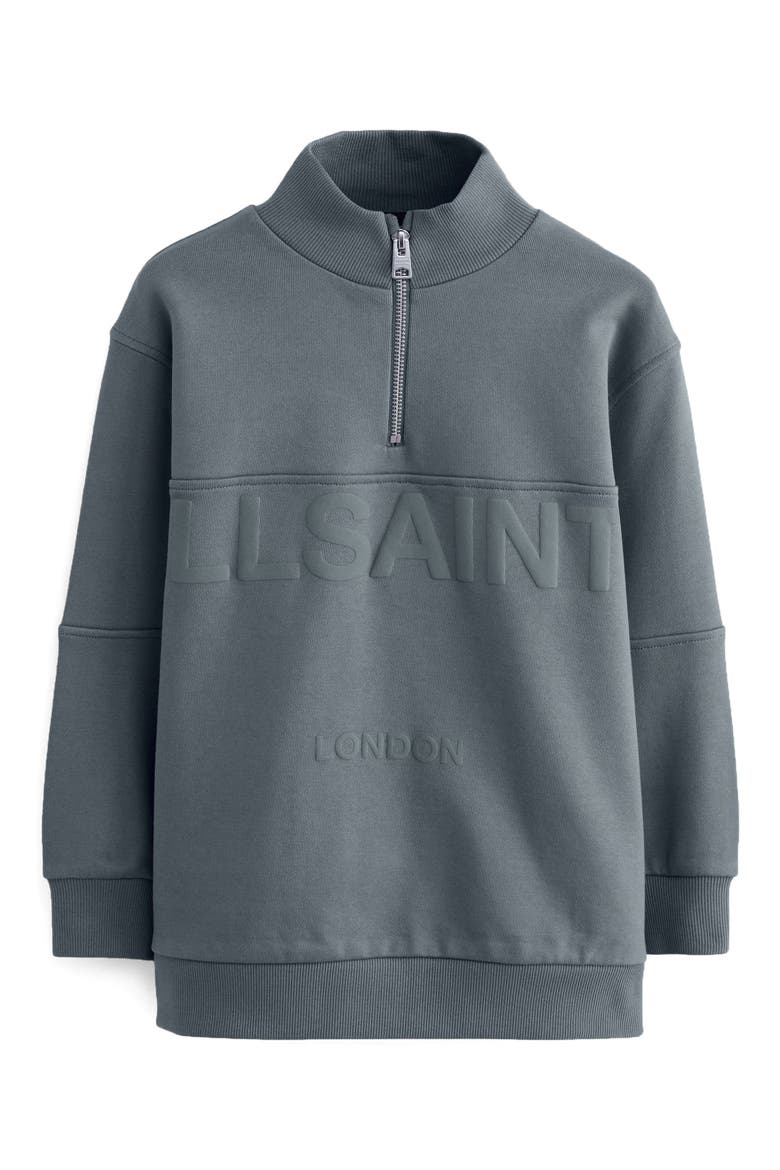 Kids' Biggy Quarter Zip Sweatshirt, Main, color, DUSKY BLUE