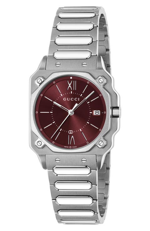 G-Flat Red Bracelet Watch, 30mm