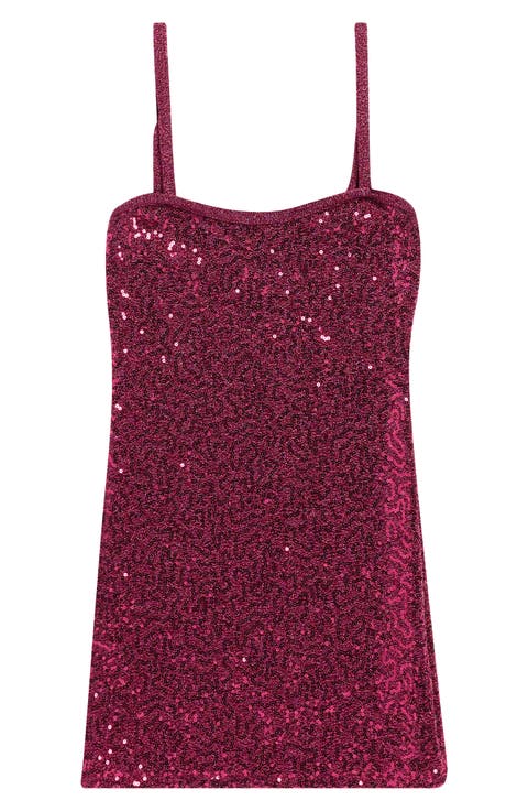 Kids' Metallic Sequin Party Dress (Big Kid)