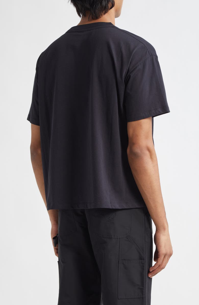 Sky High Farm Workwear Gender Inclusive Perennial Strawberry Moon Patch T-Shirt, Alternate, color, Black