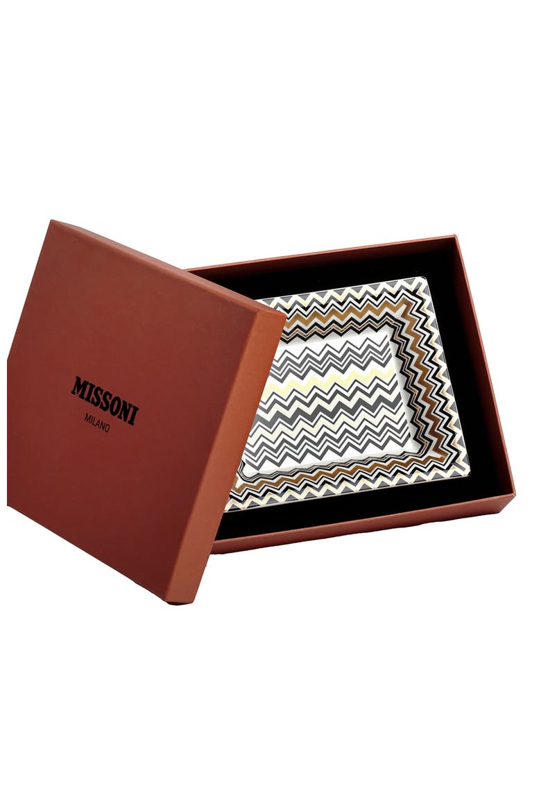 Tray ZIG ZAG Rectangular Large in Luxury Box Gold 8.5" x 6.75", Alternate, color, Multicolor