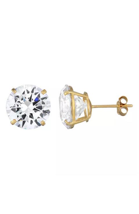 10mm Cubic Zirconia Stud Earrings