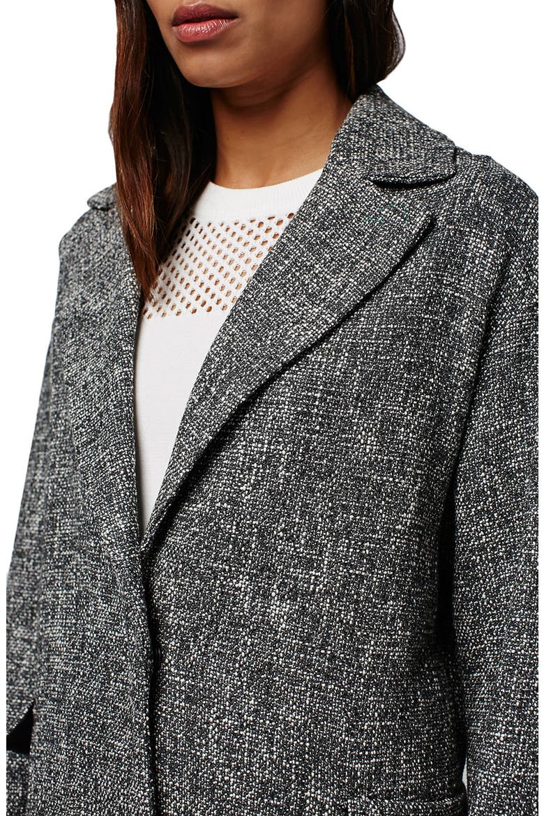 Textured Slouchy Coat, Alternate, color, GREY