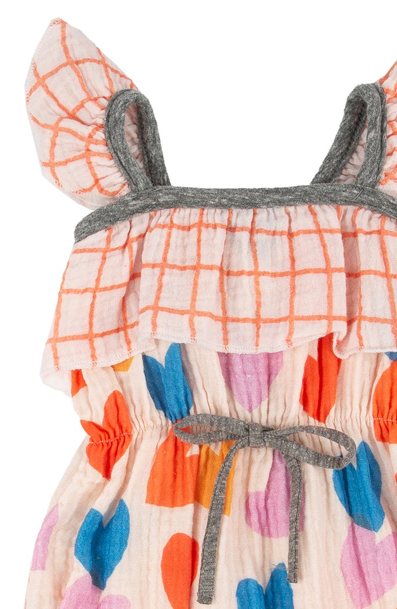 Miki Miette Willa Ruffle Cotton Bubble Romper, Alternate, color, 