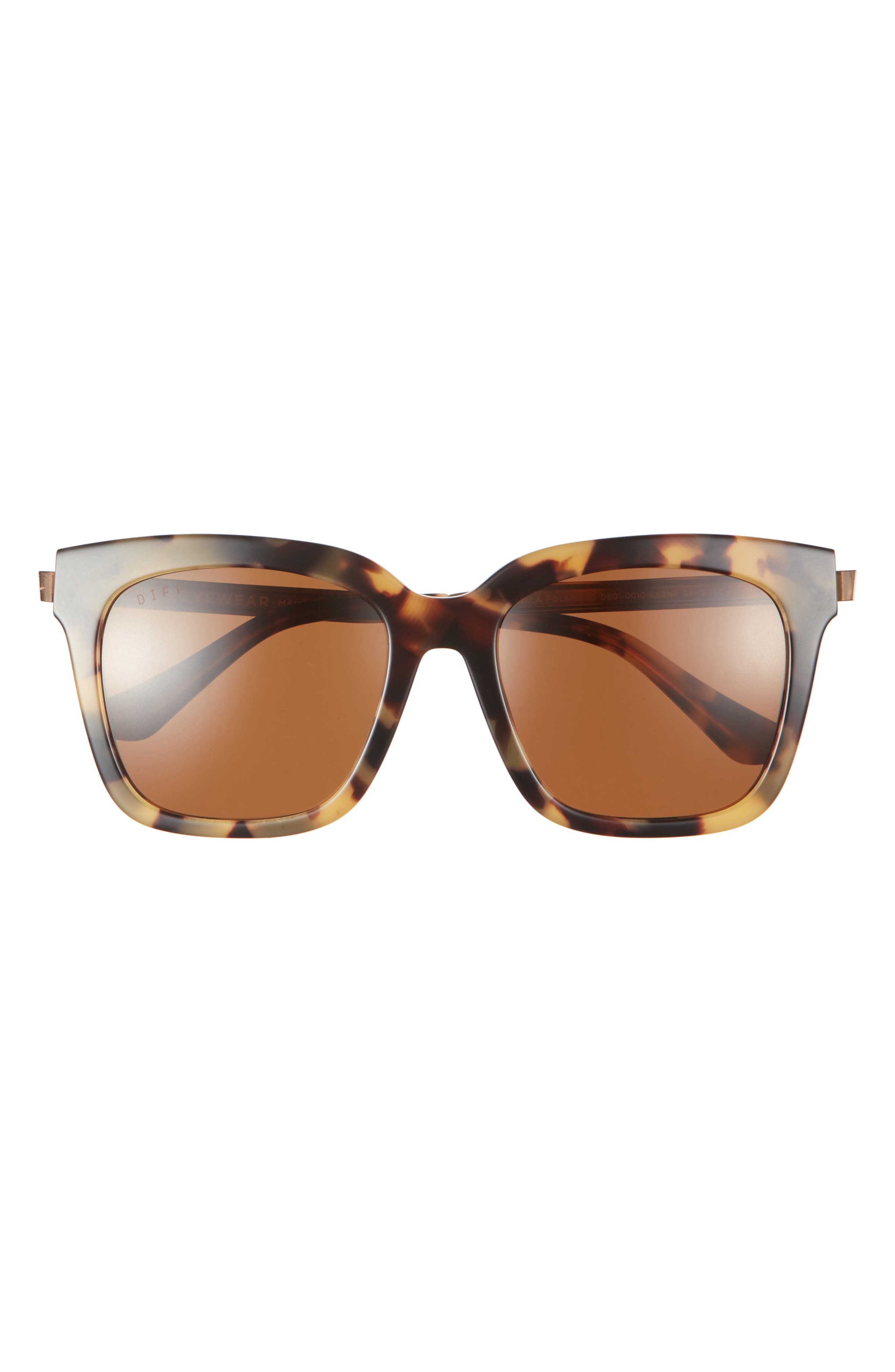 DIFF Bella 54mm Polarized Square Sunglasses