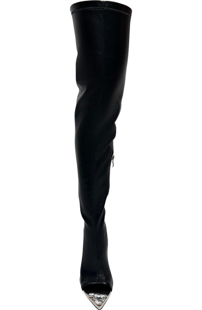 AZALEA WANG Clover Open Toe Thigh High Boot, Alternate, color,