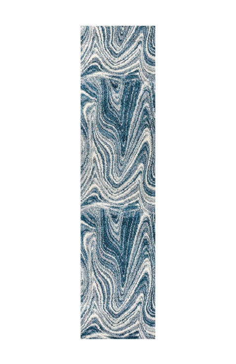 Eleni Contemporary Glam Abstract Marble Area Rug