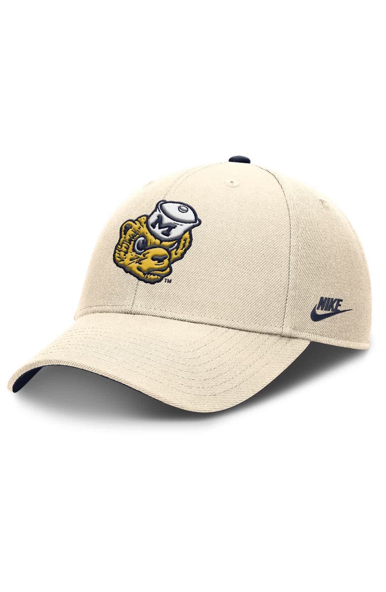 Nike Men's Nike Natural Michigan Wolverines Rise Legacy Adjustable Hat, Main, color, Natural