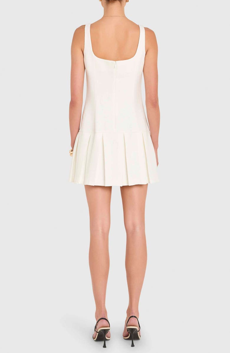 Amanda Uprichard Courtney Pleat Minidress, Alternate, color, Ivory