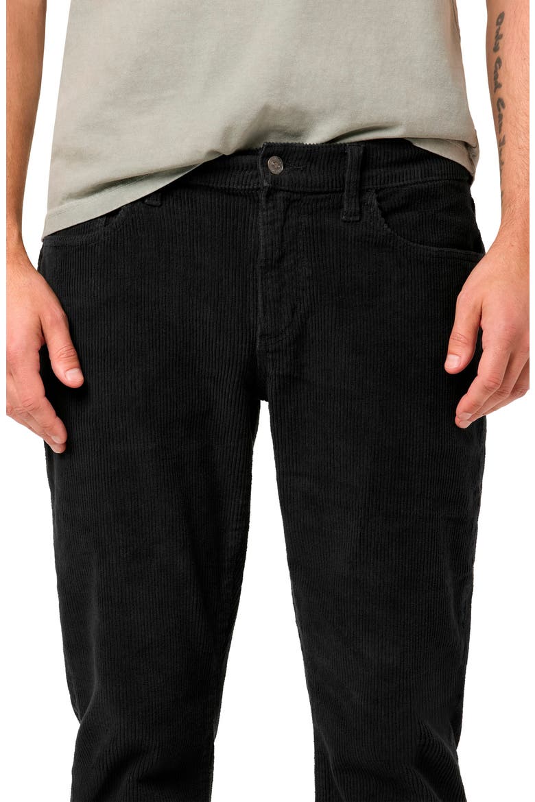 Blake Slim Fit Corduroy Straight Leg Pants, Alternate, color, BLACK