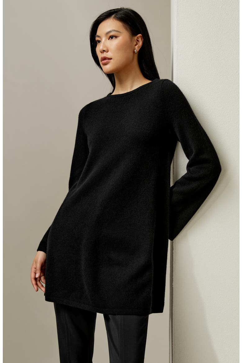 Women's Detachable Turtleneck Pullover Cashmere Sweater, Alternate, color, Black