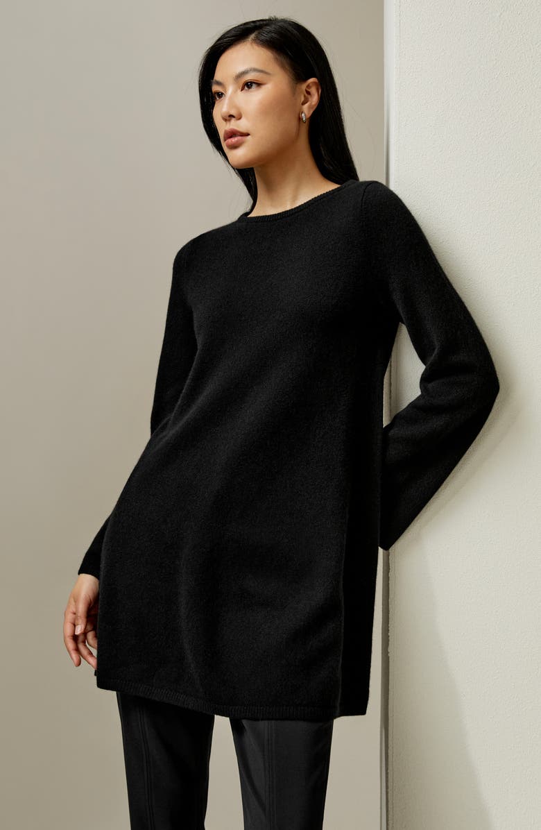 Lilysilk Women's Detachable Turtleneck Pullover Cashmere Sweater, Alternate, color, Black