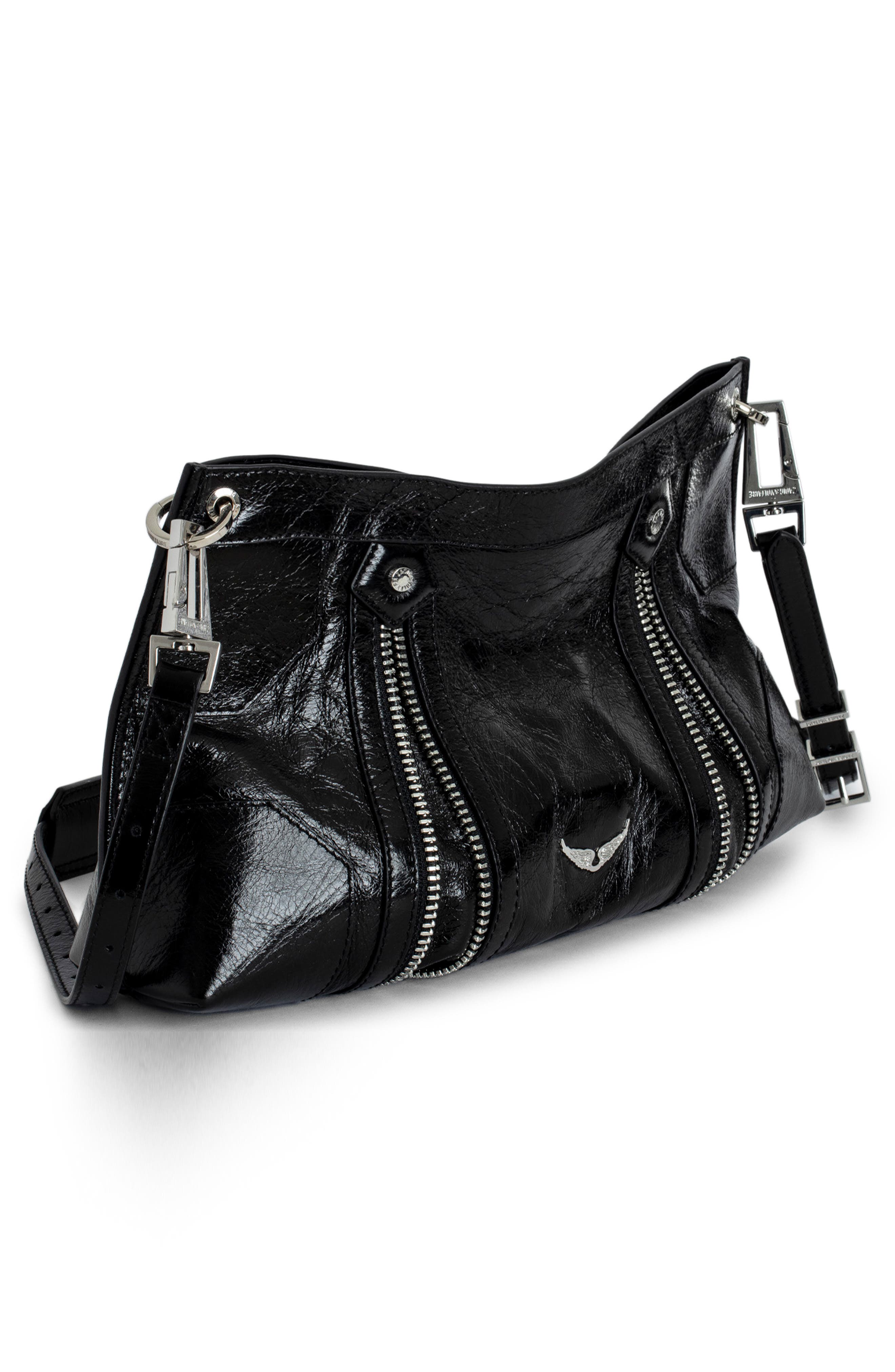Zadig & Voltaire Sunny Moody Vintage Crossbody Bag, Alternate, color, Noir