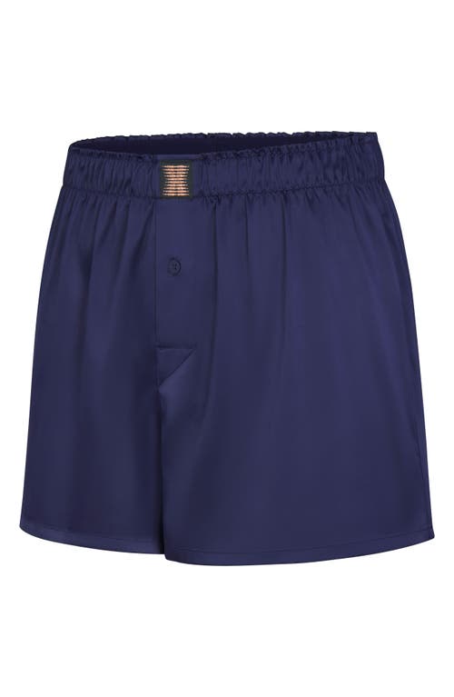 Savage X Fenty Savage X Satin Boxers In Blue