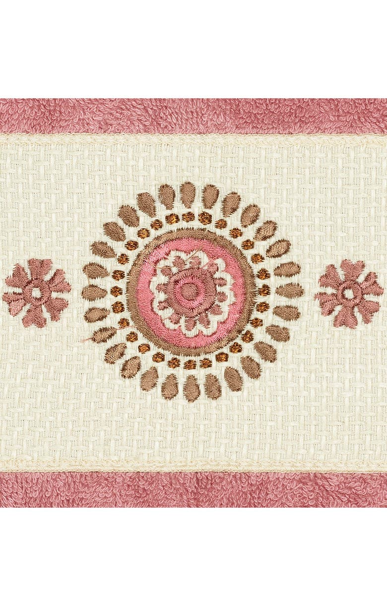 Linum Home Textiles Isabell Embellished Hand Towel - Tea Rose, Alternate, color, Tea Rose