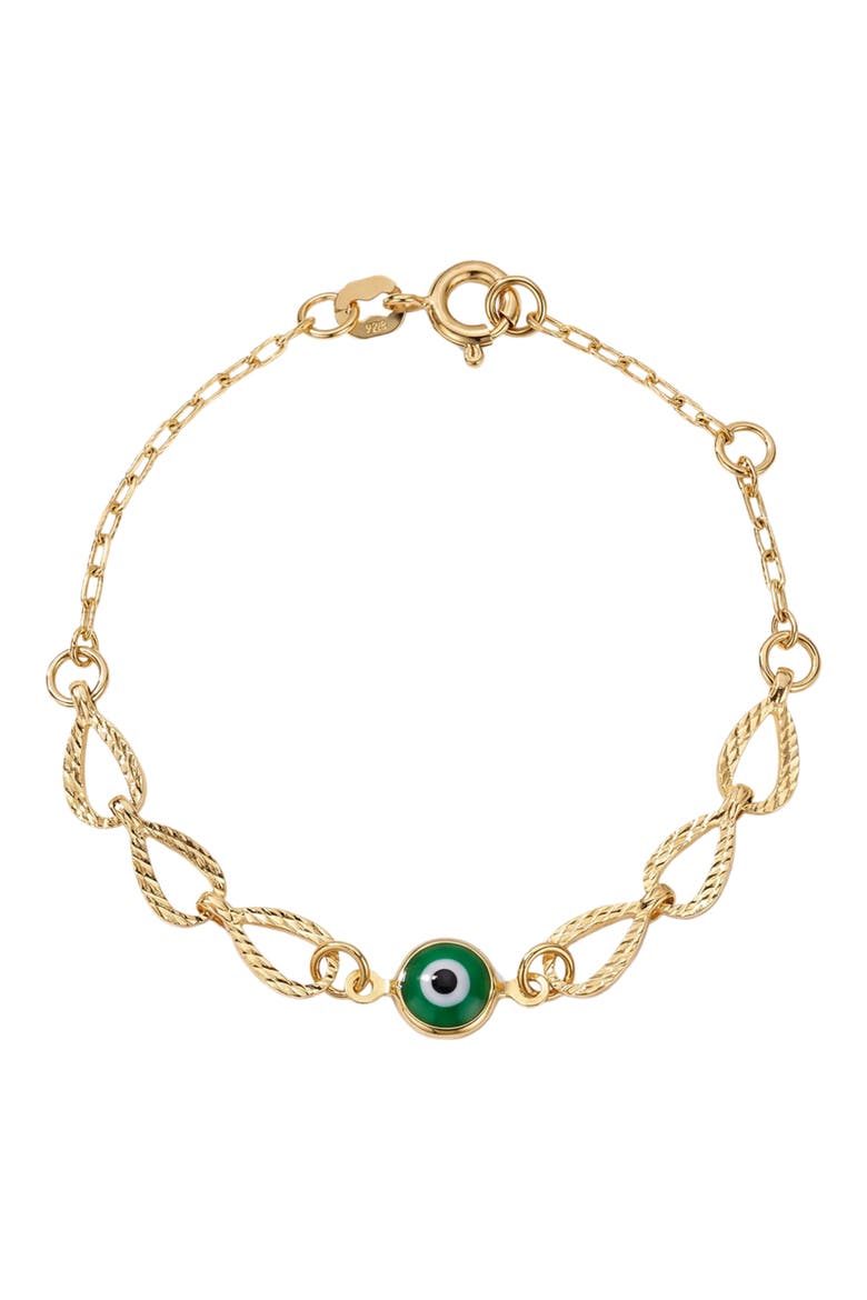 The Green Evil Eye Heirloom Bracelet, Main, color, GOLD