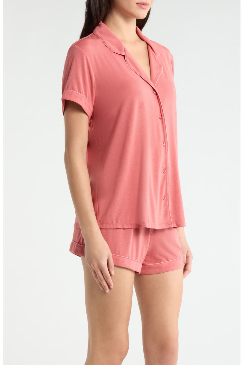 Moonlight Eco Short Pajamas, Alternate, color, PINK CEDAR