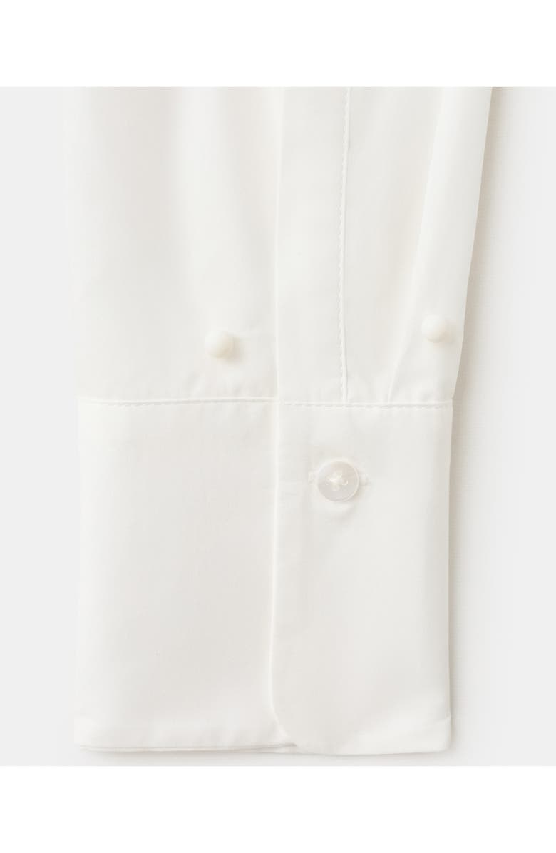 MANGO Faux Pearl Trim Button-Up Shirt, Alternate, color,