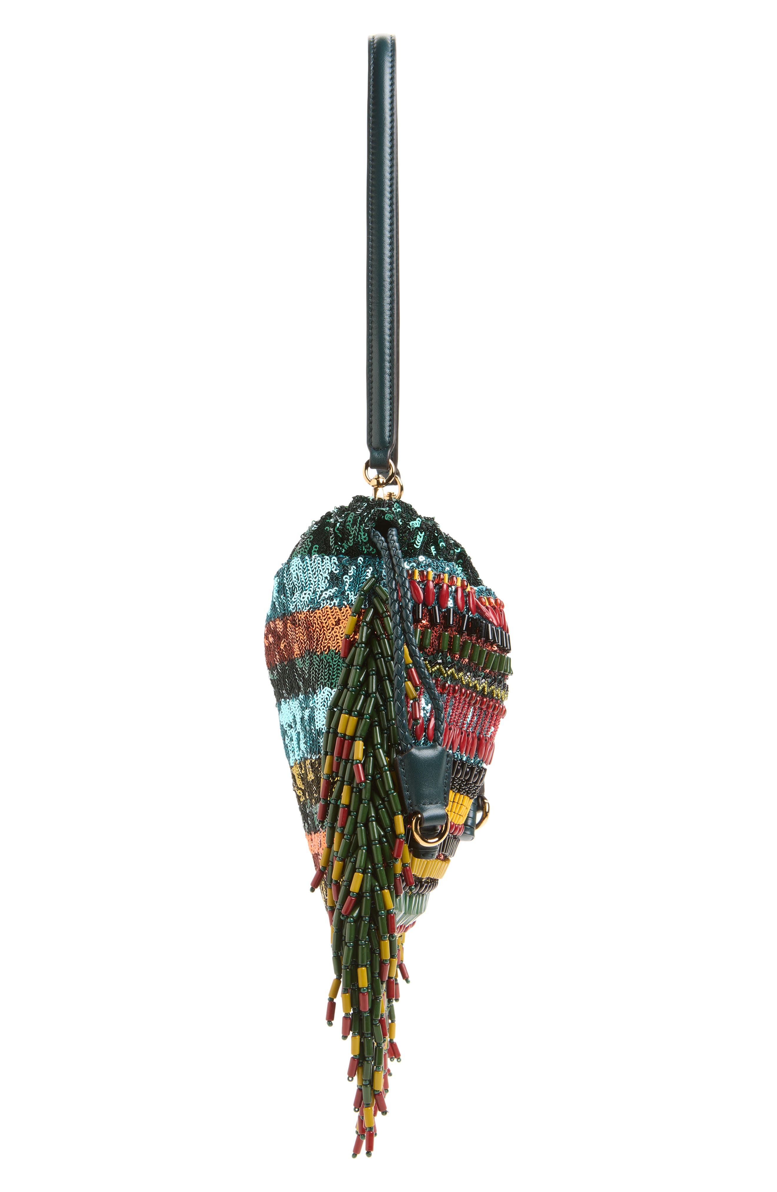 Kalispera Embellished Shoulder Bag, Alternate, color, VERDE