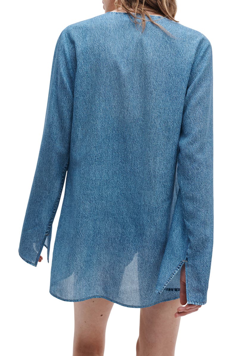 rag & bone rb Miramar Crinkle Cover-Up Top, Alternate, color,