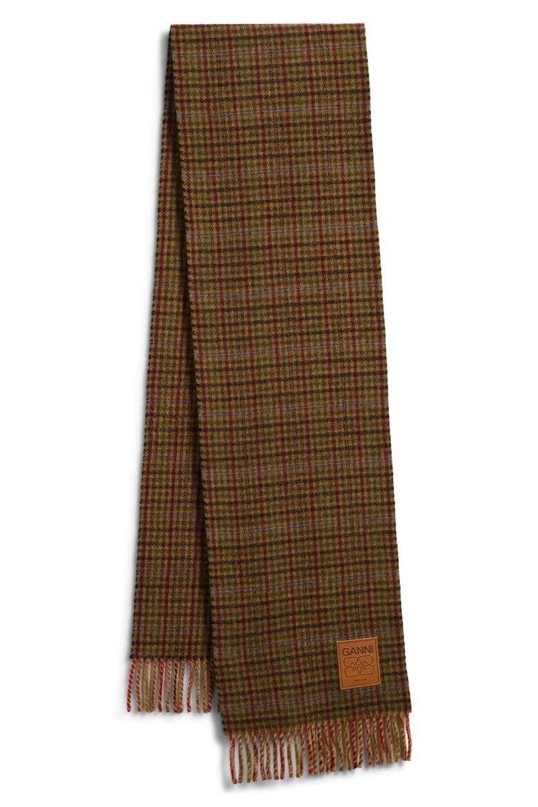 Mini Check Plaid Wool Scarf, Alternate, color, MULTICOLOUR